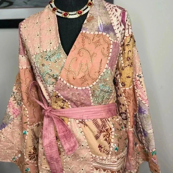 BNWT MES DEMOISELLES Kimono New Zen Legendary patchwork kimono - Picture 10 of 12